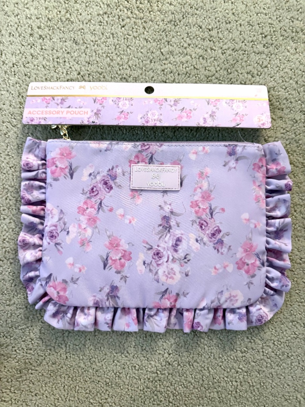 LoveShackFancy x Target - Yoobi Happy Thoughts Flat Zip Pencil Case with Ruffles